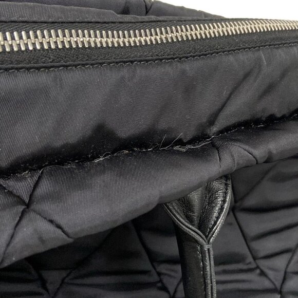 Auth PRADA - 1BG160 Black Nylon Leather Handbag - Picture 15 of 16